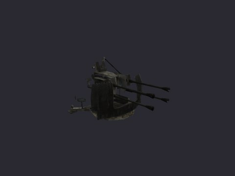 German Artillery Flakveirling Viewmodel