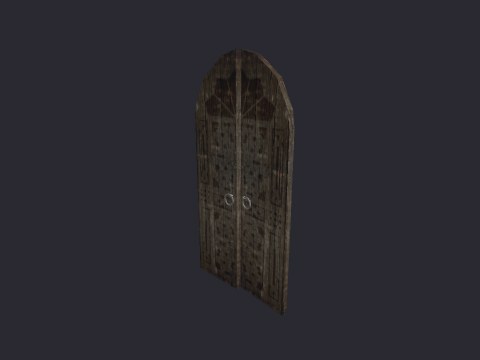 Door Wood Arched