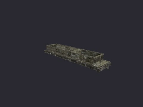 Traincar Flatfullbox Snow