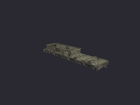 Traincar Flathalfbox Snow