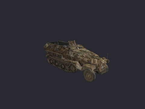 Halftrack MG Desert Static