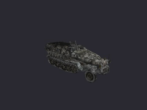 Halftrack MG Snow Static